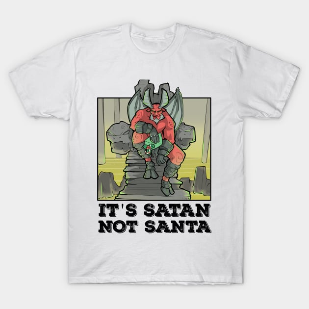 Satan Satanic Santa Claus Christmas Devil Gothic Occult Goth T-Shirt by TellingTales